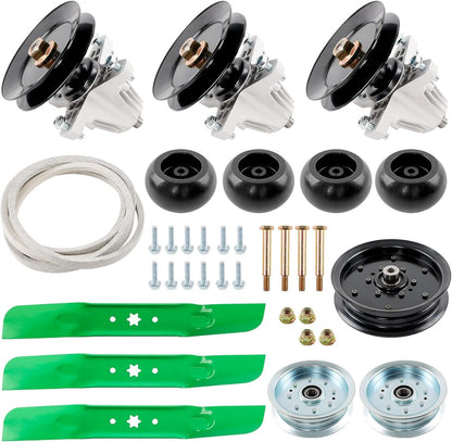 54" Mower Blade Spindle Belt Wheel Idler Kit For Cub Cadet ZT1 ZT2 Troy-Bilt MTD