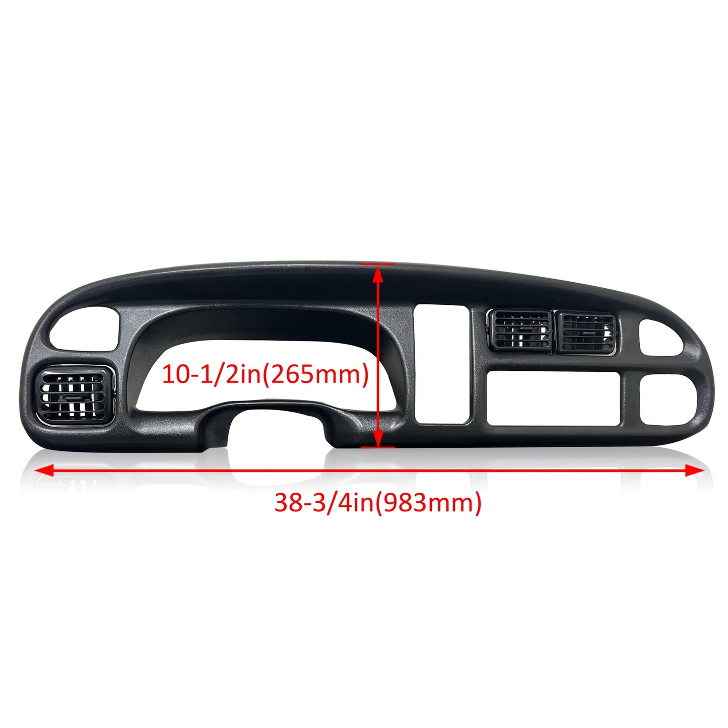 Solid Spare Dash Instrument Panel Pad Replacement Vent For 98-02 01 Dodge Ram 1500 2500 3500
