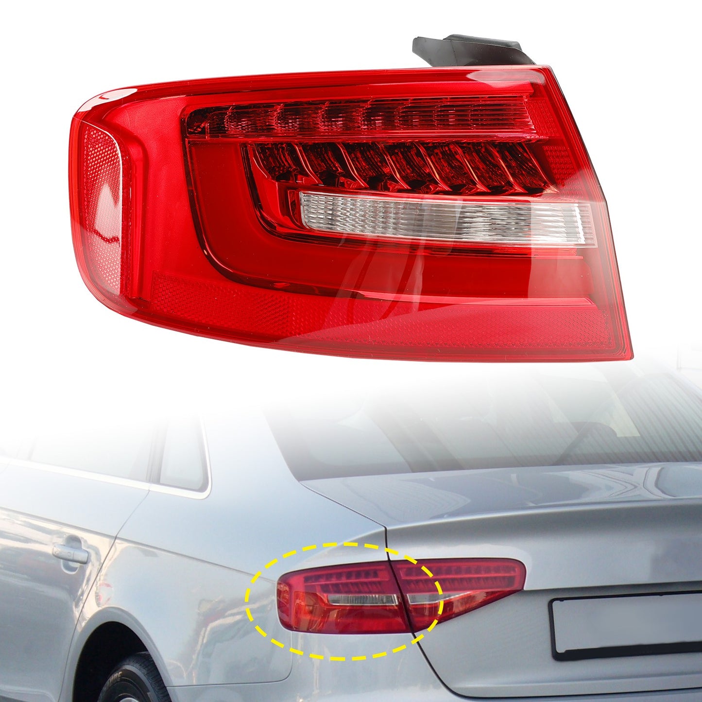Left Outer Rear Tail Light Lamp 8K5945095AC For Audi A4 B8.5PA 2013-2016 US 2015