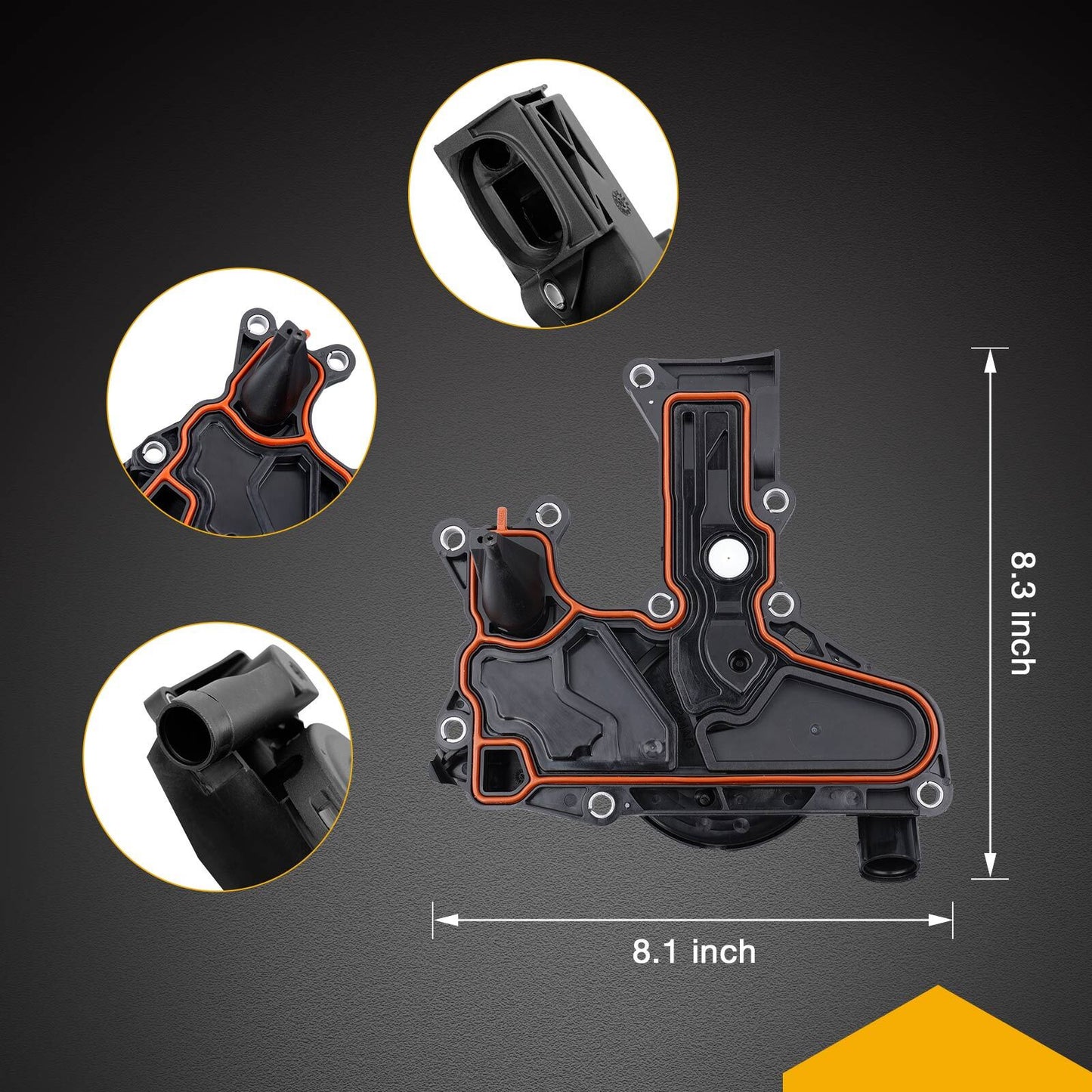 PCV Valve Crankcase Vent Oil Separator Kit For Audi A3 A4 A5 VW CC 06H103495AH
