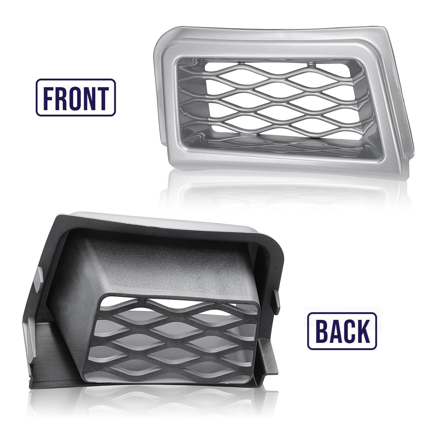 Solid Spare For 03-07 Chevrolet Silverado SS-Style Bumper Caliper Air Duct Left Right Pair