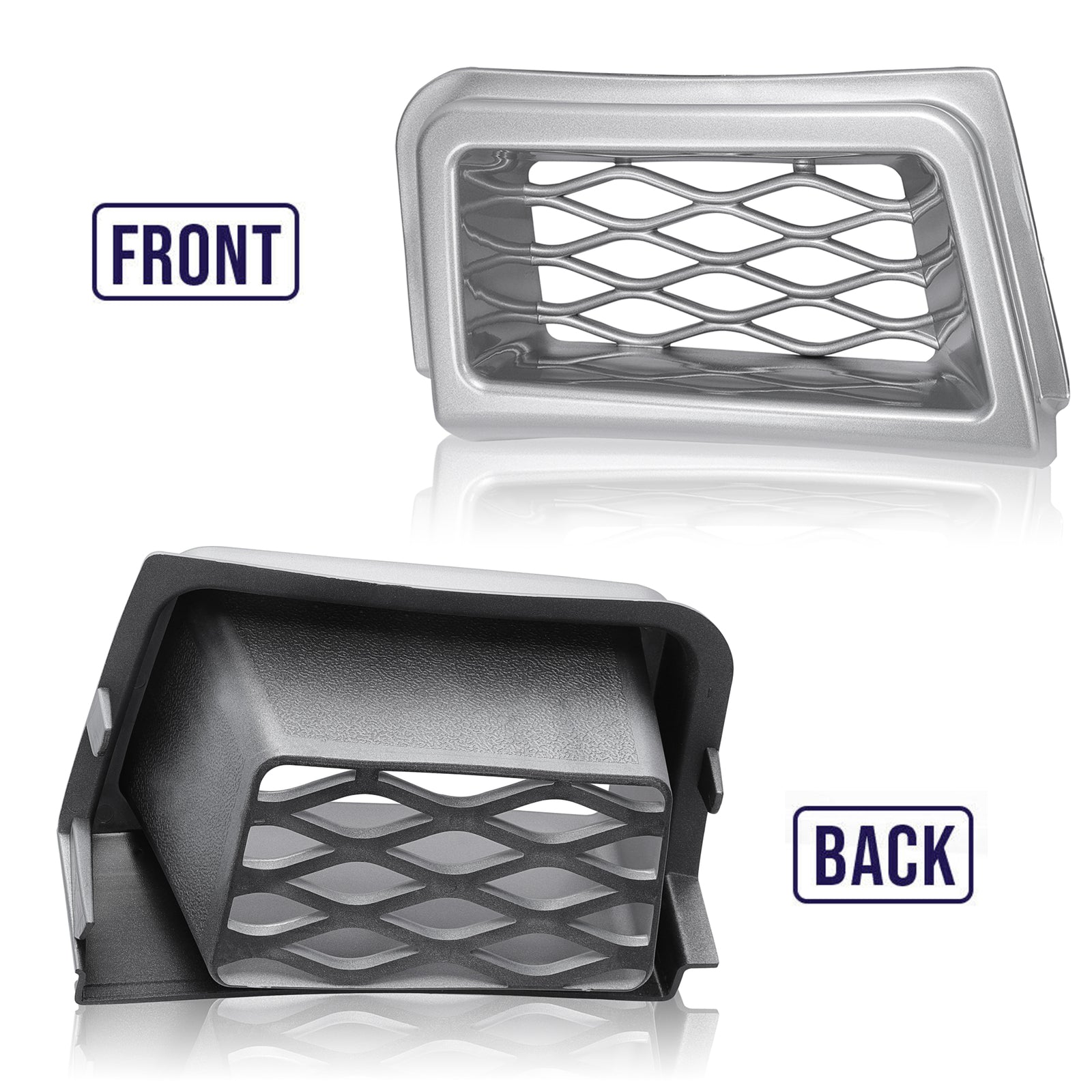 Solid Spare For 03-07 Chevrolet Silverado SS-Style Bumper Caliper Air Duct Left Right Pair