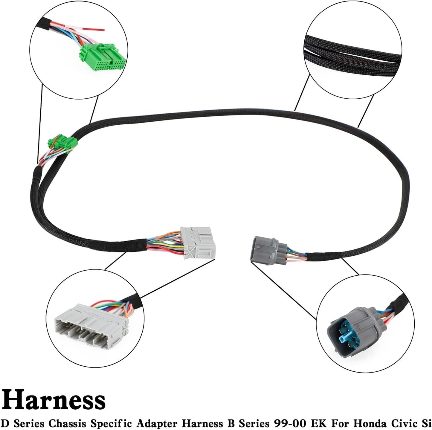 For 1996-98 Honda Civic Si D EK Series Chassis Specific Adapter Harness B Series