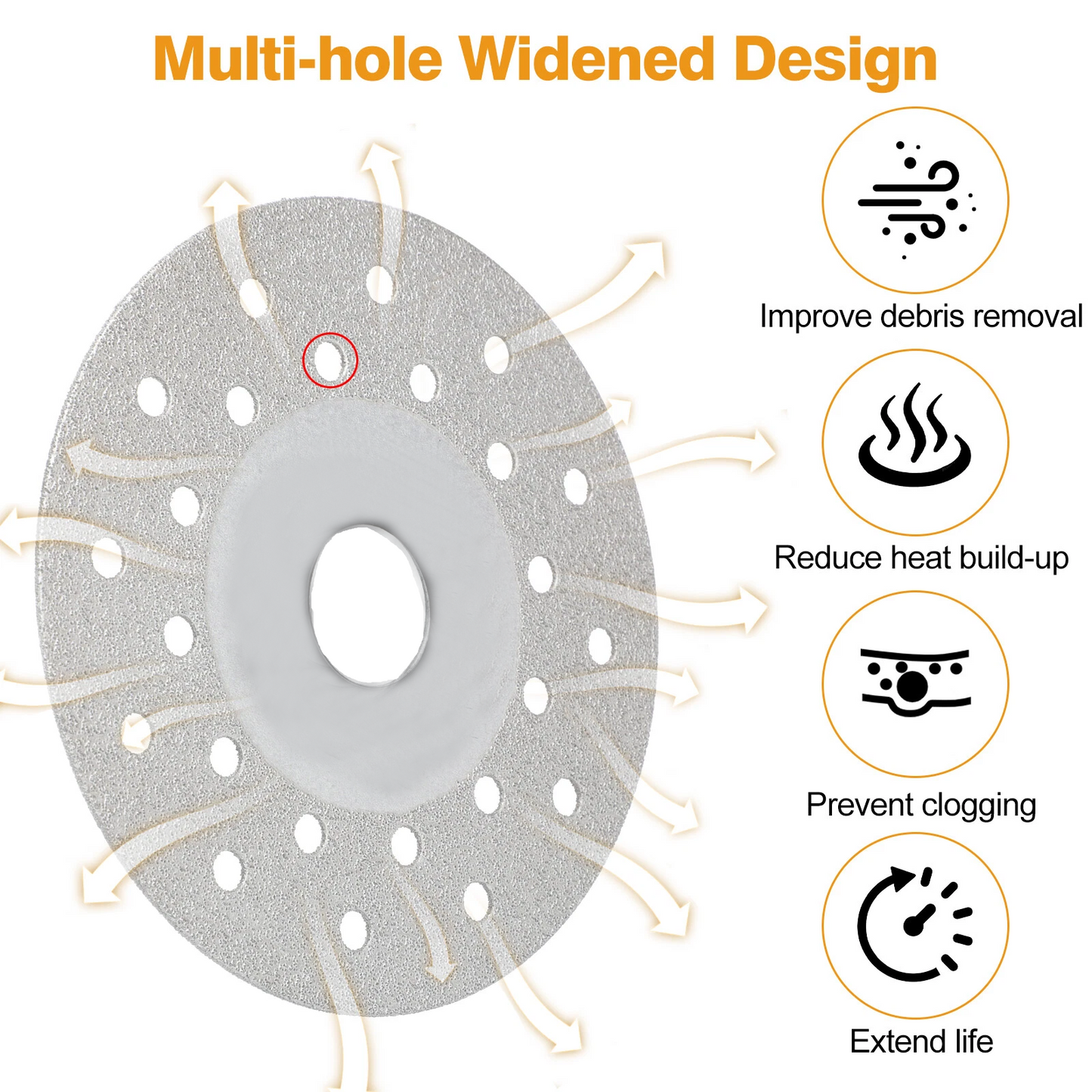 6PCS 4" Rock Slab Grinding Disc Diamond Tile Cutting Saw Blade for Angle Grinder