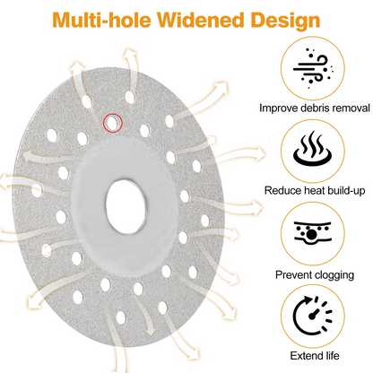 6PCS 4" Rock Slab Grinding Disc Diamond Tile Cutting Saw Blade for Angle Grinder