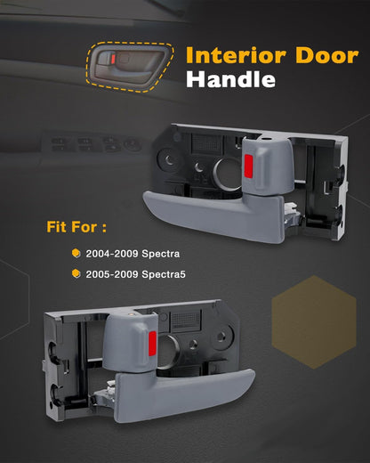 4X Interior Door Handle Front Rear Left & Right Fit 2004-09 Kia Spectra Spectra5