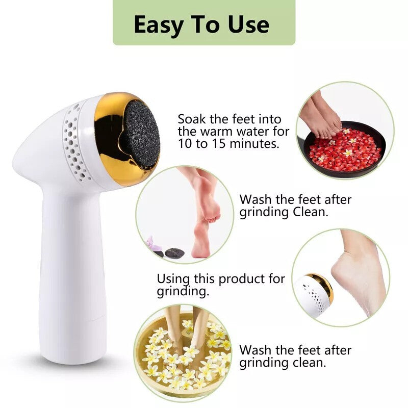 Electric Foot Grinder USB Pedicure File Machine Hard Dead Skin Callus Remover US