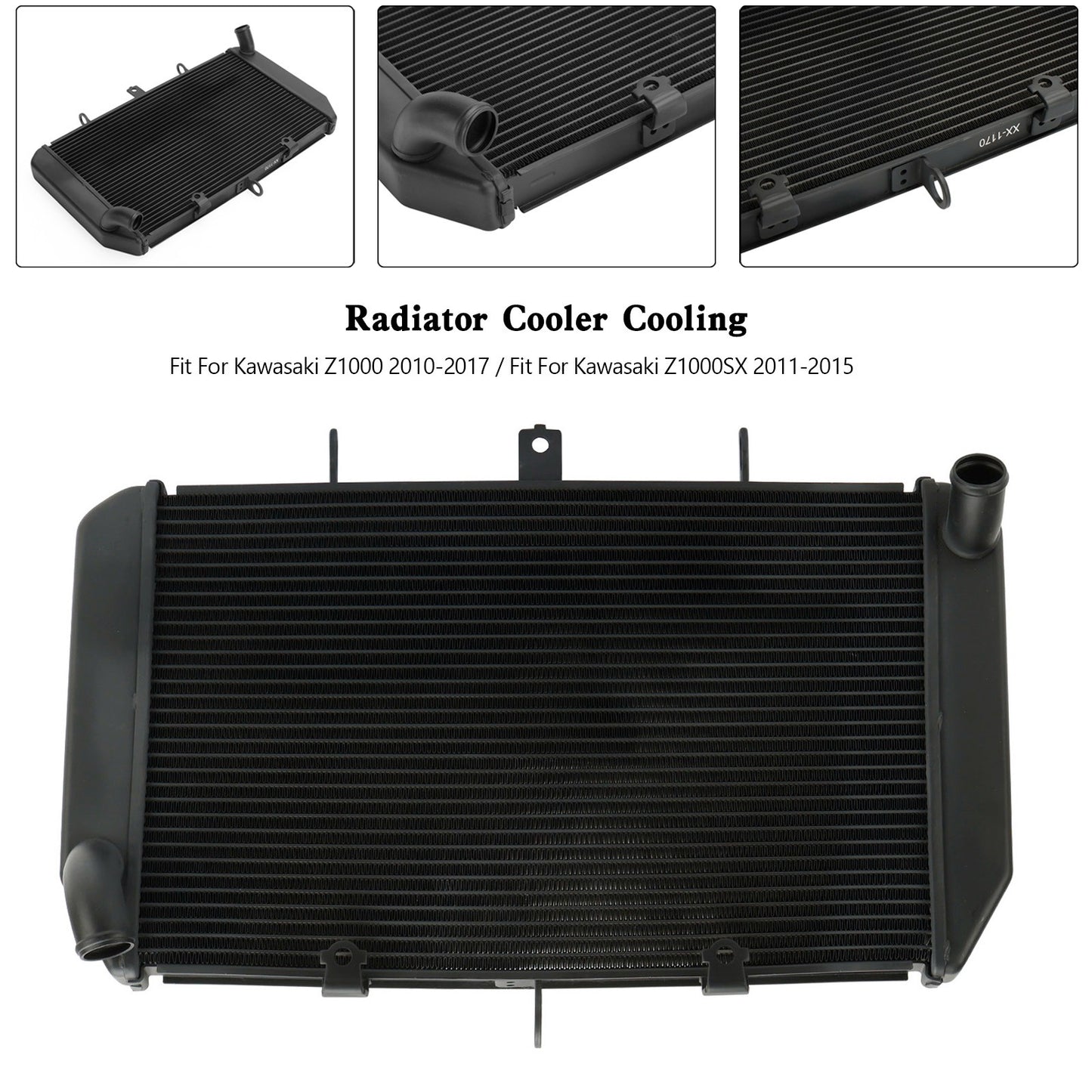 Aluminum Radiator Cooling Cooler For Kawasaki Z1000 SX 2010-2017