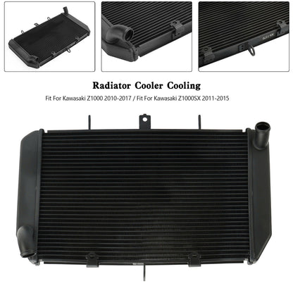 Aluminum Radiator Cooling Cooler For Kawasaki Z1000 SX 2010-2017