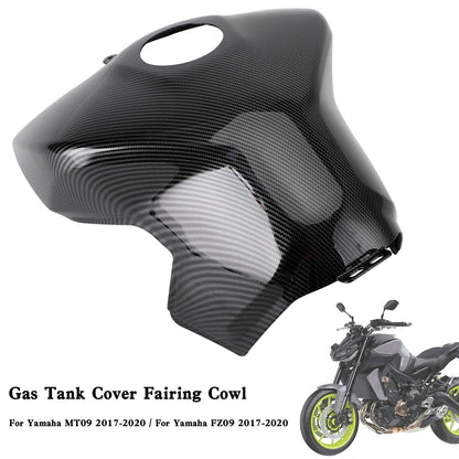 Gas Tank Cover Trim Fairing Cowl For Yamaha MT-09 MT09 FZ09 2017-2020 Carbon #3,