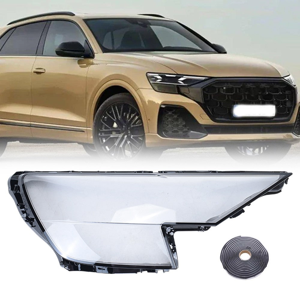 For Audi Q8 SQ8 2019-2023 Right Passenger Side Headlight Lens Cover Shell+Glue