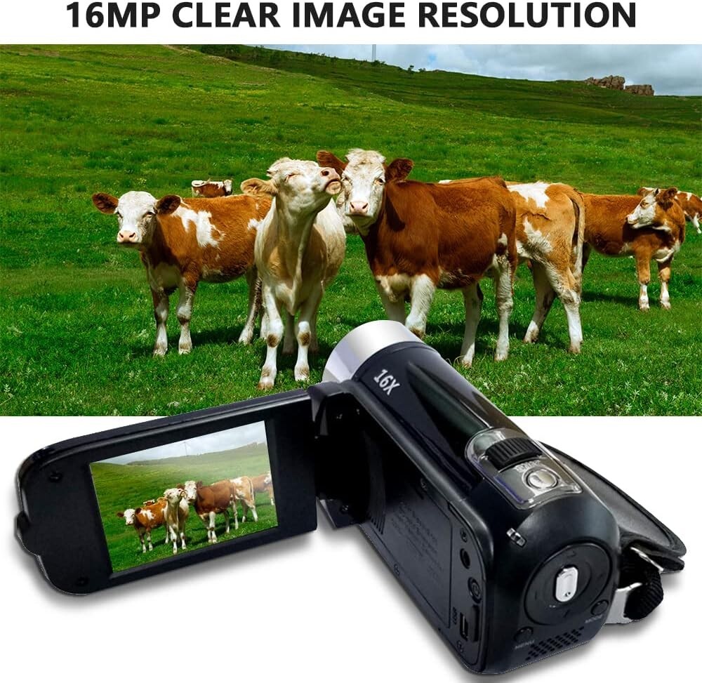 1080P HD Camcorder Digital Video Camera TFT LCD 24MP 16X Zoom DV AV