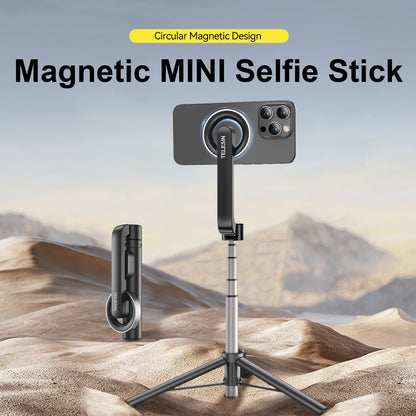 Magnetic Mobile Phone Mini Selfie Stick Remote Control Aluminum Alloy Tripod