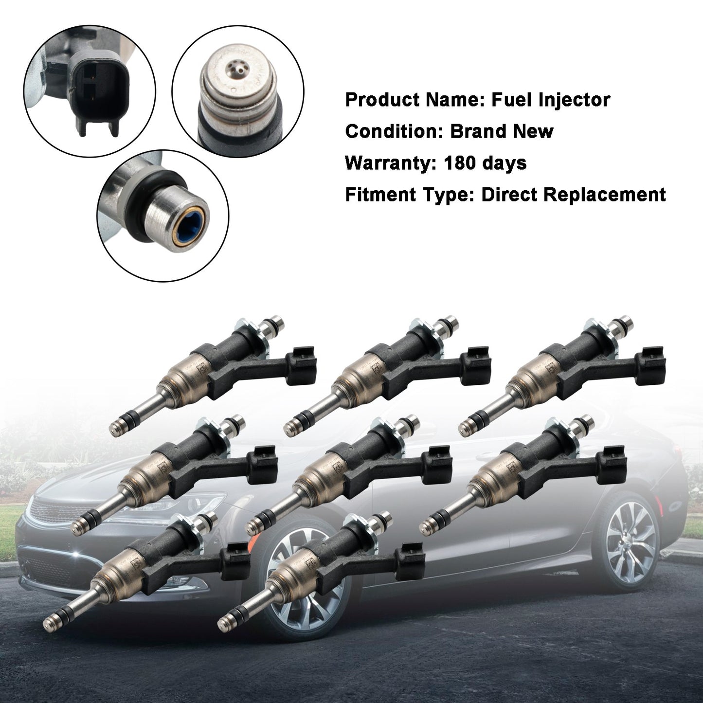 8PCS Fuel Injector 12668393 Fit Cadillac Escalade 2015-2018 Fits Camaro 16-18