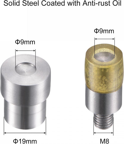 Hand Press Machine Stud Carbon Steel and Rubber 9mm Rivet Setter Punch Dies