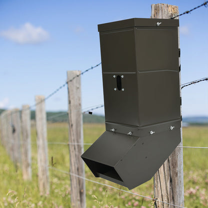 Solid Spare Portable Steel 85lb Gravity Feeder For Deer Wild Game Hunting Tree Post Mount