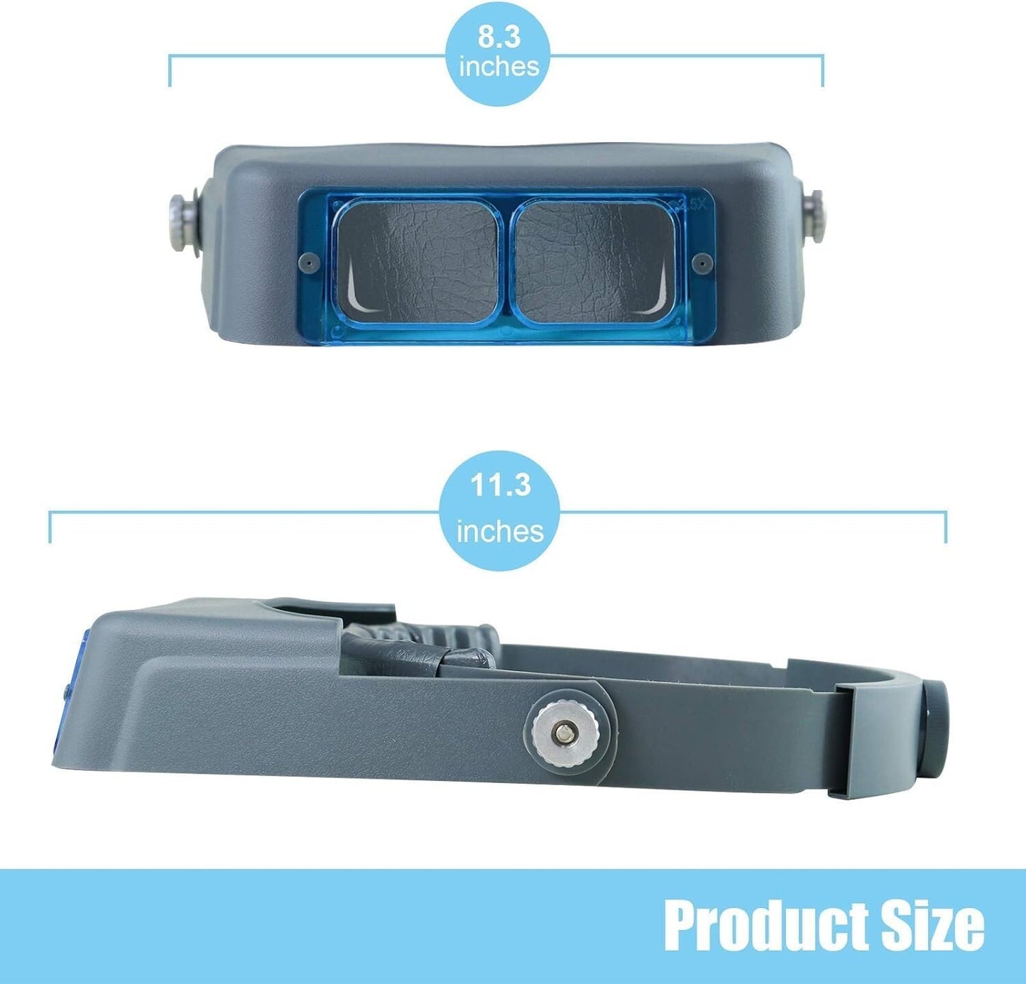 Jewelers Headband Magnifier Magnifying Glasses & 4 Lens for Reading Watch Repair