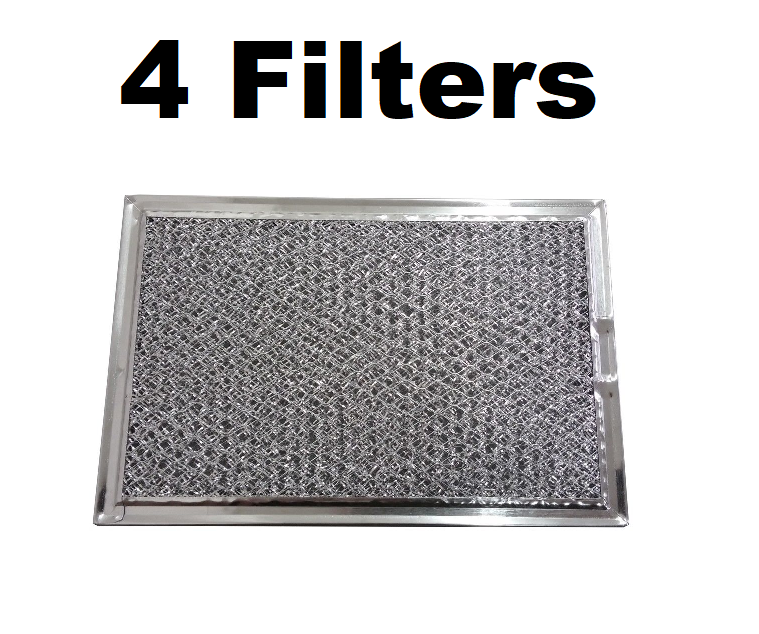 Solid Spare (4) Microwave Grease Aluminum Filters Compatible With LG 5230W1A012C