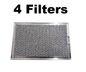 Solid Spare (4) Microwave Grease Aluminum Filters Compatible With LG 5230W1A012C