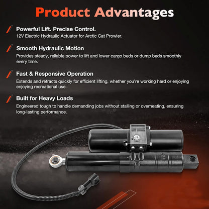 12V Electric Hydraulic Linear Actuator For Arctic Cat HDX Prowler UTV 1436-269