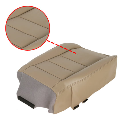 Solid Spare For Ford F250 F350 Super Duty 2002-07 Left/Driver Bottom Leather Seat Cover TAN