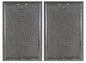Solid Spare (2) Filters for GE WB06X10608 Mesh Grease Microwave Filter