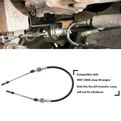 Transfer Case Cable Shift Linkage Upgrade Heavy Duty for 97-06 Jeep Wrangler TJ