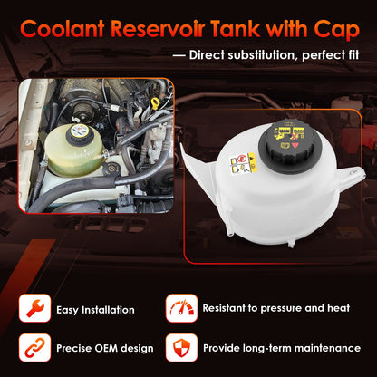 Coolant Reservoir Overflow Tank w/ Cap For 01-11 Ford Ranger Mazda B2300 2.3L L4