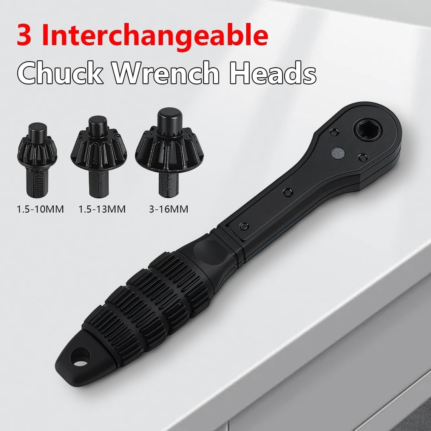 2 in 1 Drill Chuck Ratchet Two-head Spanner Key Drill Chuck Ratchet Wrench Tool