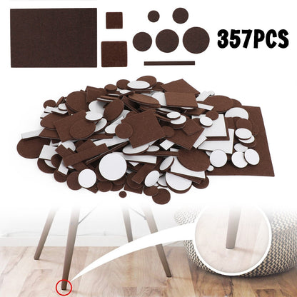 357 Piece Self-Stick*Furniture Felt Pads for Hard Surfaces Brown.