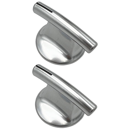 Solid Spare (2) Stove Burner Knob Replacement for Jenn Air 74007918 Chrome Oven Control Knob