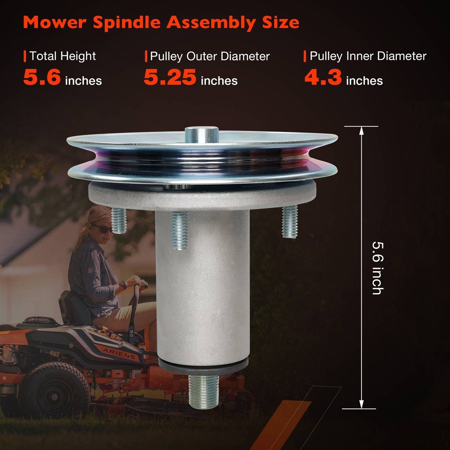 2X 51537200 Mower Deck Spindle For Ariens Ikon-X Edge Gravely ZT XL ZTX 52 In