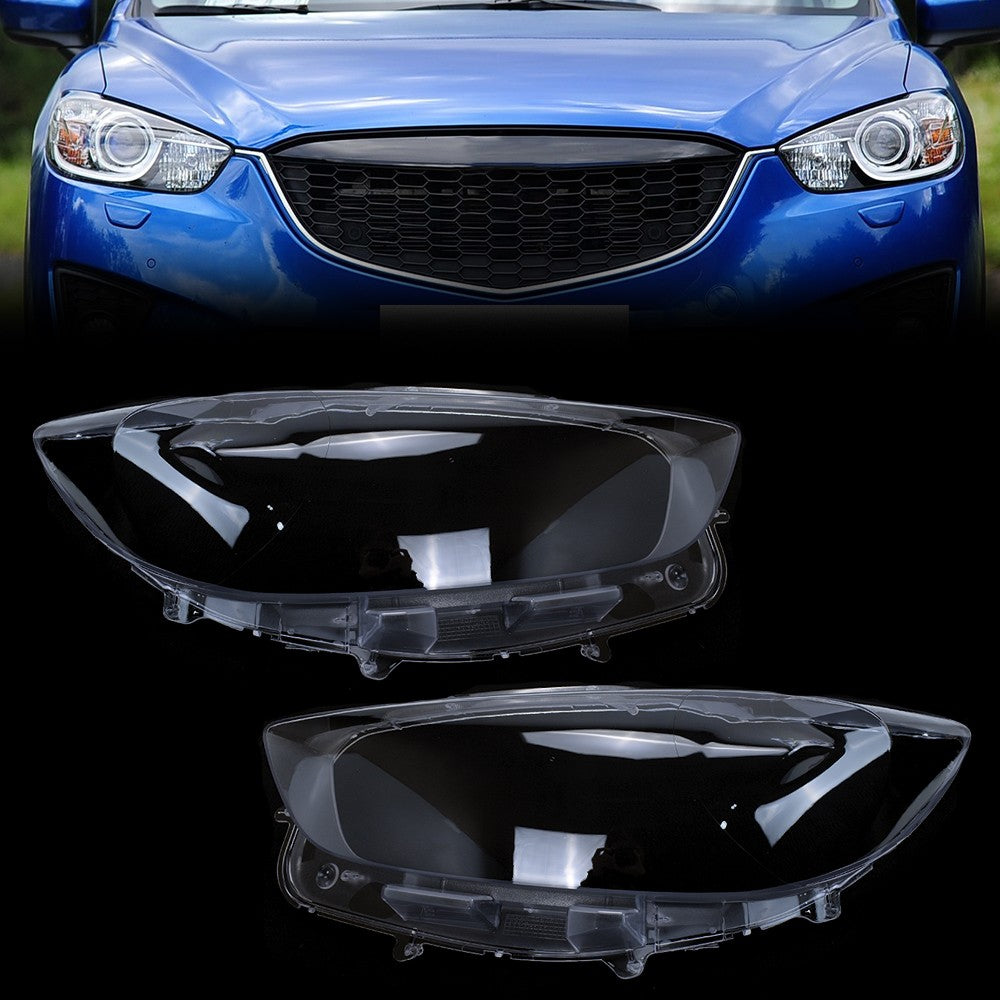 For Mazda CX-5 2013-2015 2Pc Car Front Left Right Headlight Lens Cover PC Clear