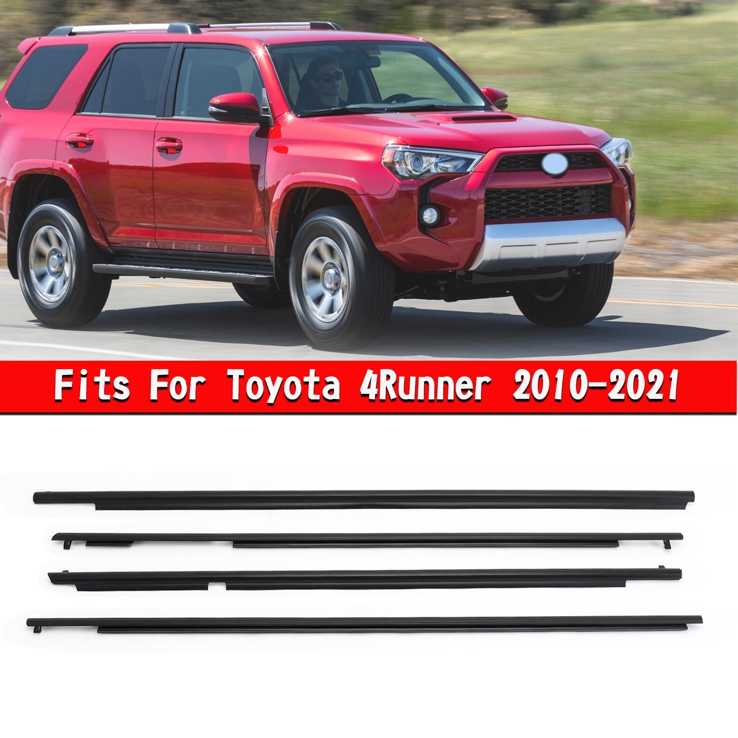 Car Outside Window Weatherstrip Seal Belt Moulding For Toyota 4Runner 2010-21