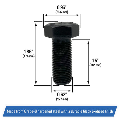 Blade Bolt 5/8"-18 x 1-1/2" for Bad Boy Mower ZT CZT MZ Outlaw 018-6020-00 (2)