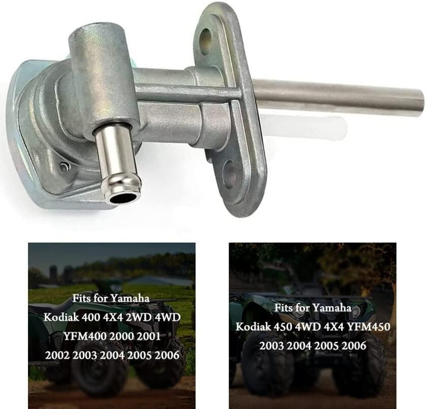 Fuel Valve Petcock + Lever For Yamaha Kodiak 400 YFM400FA YFM450FA 4x4 2000-2006