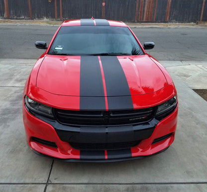 10" VINYL RALLY STRIPES RACING STRIPE KIT HOOD TRUNK ROOF For DODGE CHARGER