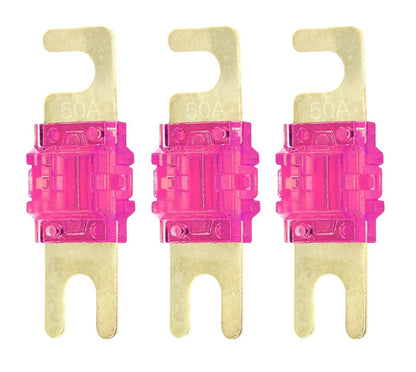 Mini ANL Fuse 50A 50 Amp 32V AFS Fuses For Auto Marine Stereo Audio Video 3 Pack