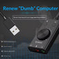 Black USB External Sound Card Virtual 7.1 Channel Adapter Plug For PC Laptop PS5