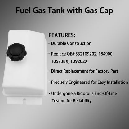 Fuel Gas Tank For Husqvarna Poulan Roper Weed Eater Craftsman LT1000 532184900