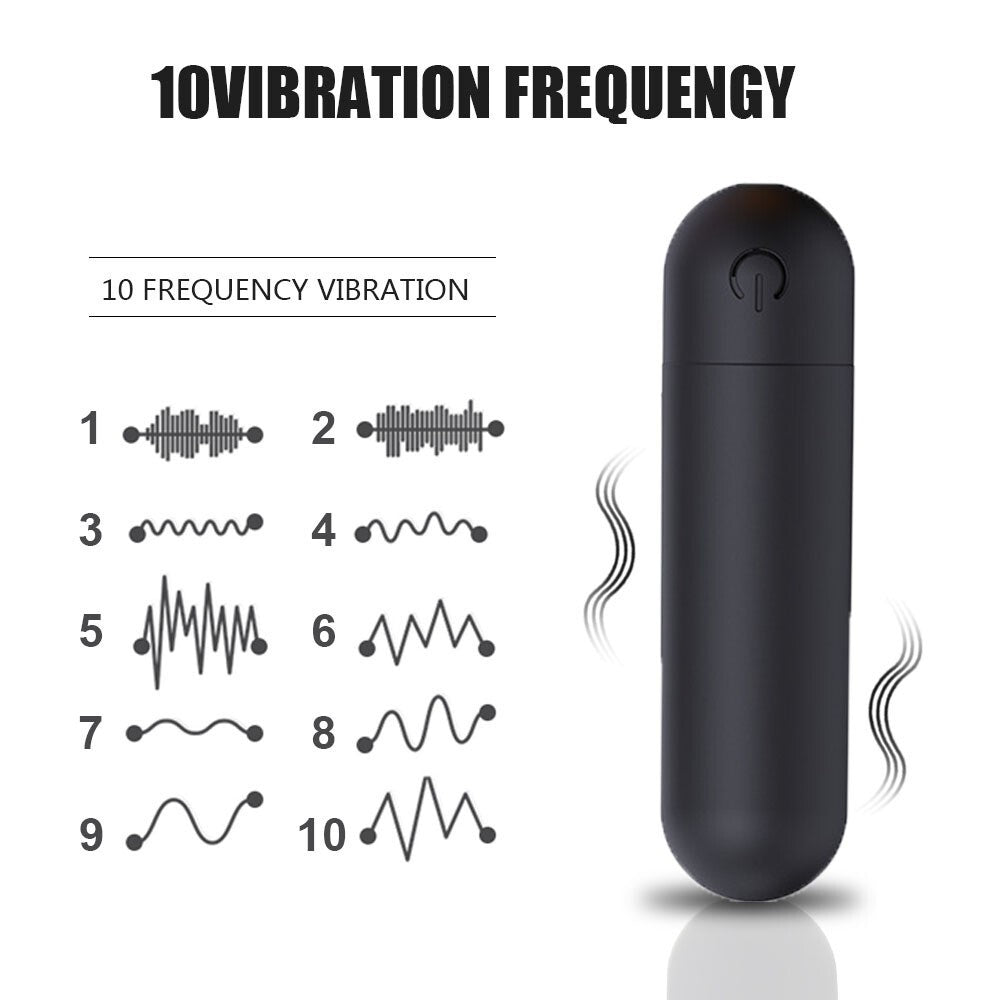 Mini Powerful Bullet Shape 10 Speed Vibrating Neck Body Massage Personal