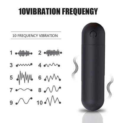 Mini Powerful Bullet Shape 10 Speed Vibrating Neck Body Massage Personal