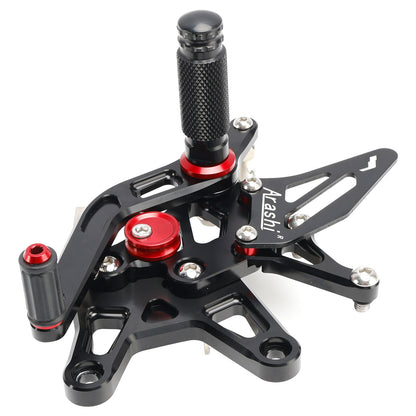 Racing Adjustable Rearsets Foot Pegs Black For Kawasaki ZX6R ZX-6R 2024-2025 24