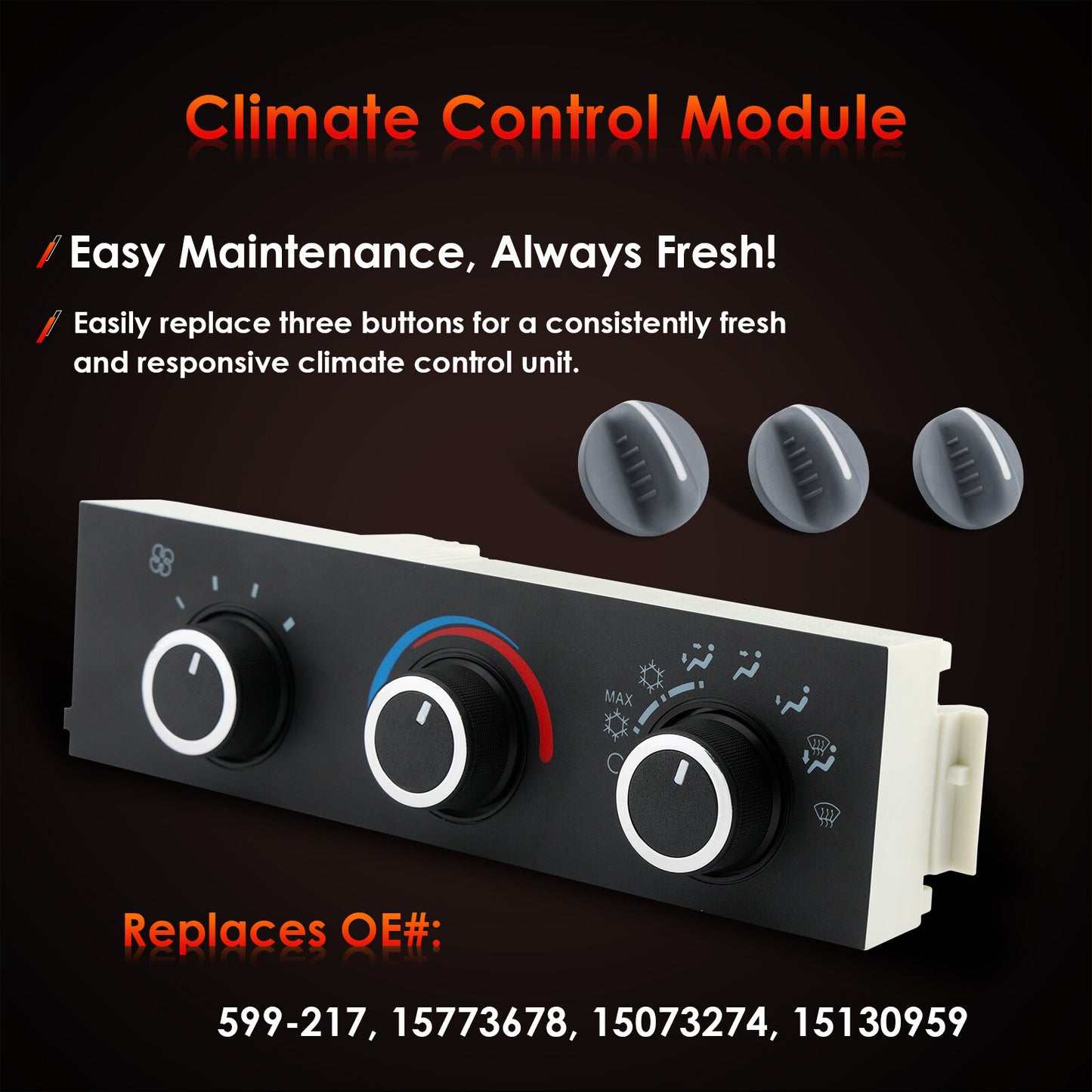 HVAC Climate Control Module Panel For 96-20 Chevrolet Express GMC Savana 599-217