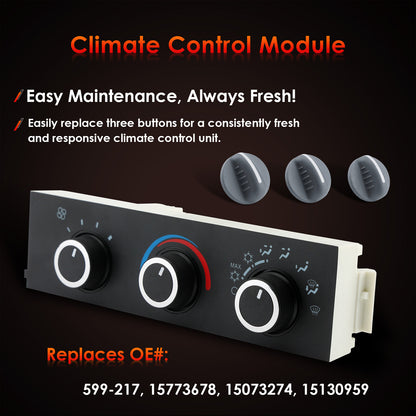 HVAC Climate Control Module Panel For 96-20 Chevrolet Express GMC Savana 599-217