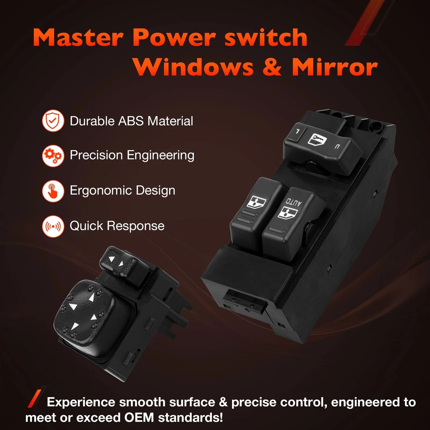Power Window Door & Mirror Switch For 00-02 Chevy Silverado GMC Sierra 1500 2500