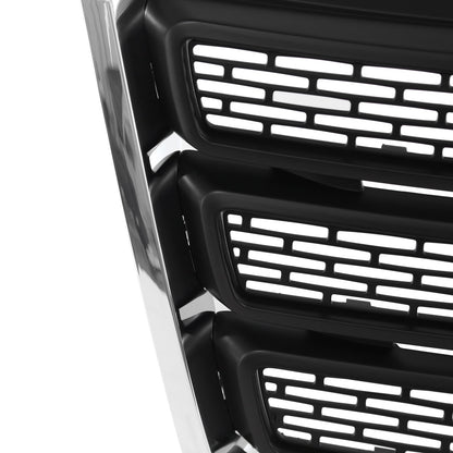 Front Bumper Grille Black w/Chrome Trim For 2010-2015 GMC Terrain SLT GM1200630