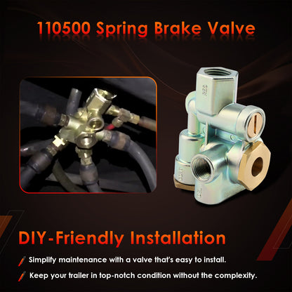 110500 Trailer Spring Parking Brake Control Valve Replaces Sealco 110500X 065438