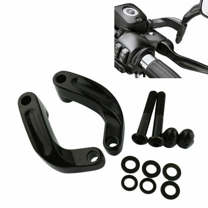 Black Mirror Relocation Extension Adapter Kit For Harley Davidson Motorcycles