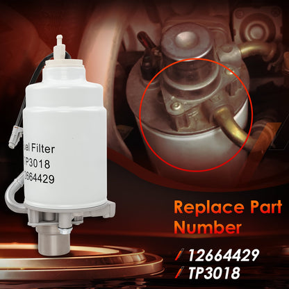 12664429 Duramax 6.6L Diesel Fuel Filter Housing Fit 2011-16 Chevy Silverado GMC